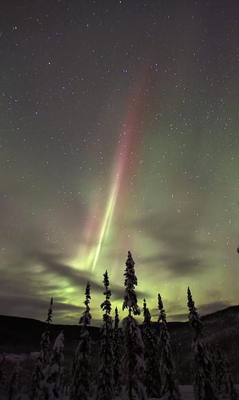 Light streak, Fairbanks, Alaska
