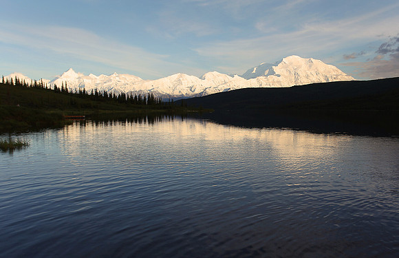 Alaska Range evening and Wonder Lake, Denali National Park
