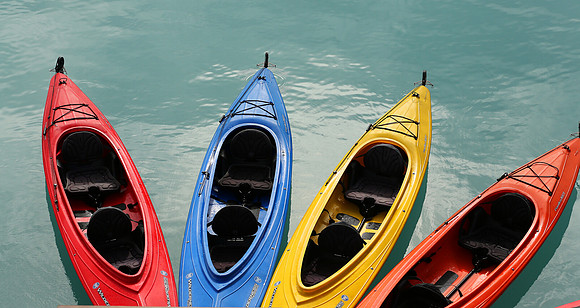 Kayaks Waiting