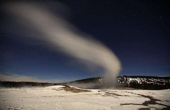 Night Steam, Old Faithful Geyser