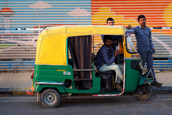 Tuk Tuk drivers, Delhi, India